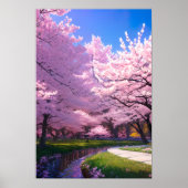 Poster Canal Cherry Blossom (Devant)