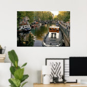 Poster Canal d'Amsterdam (Bureau à domicile)