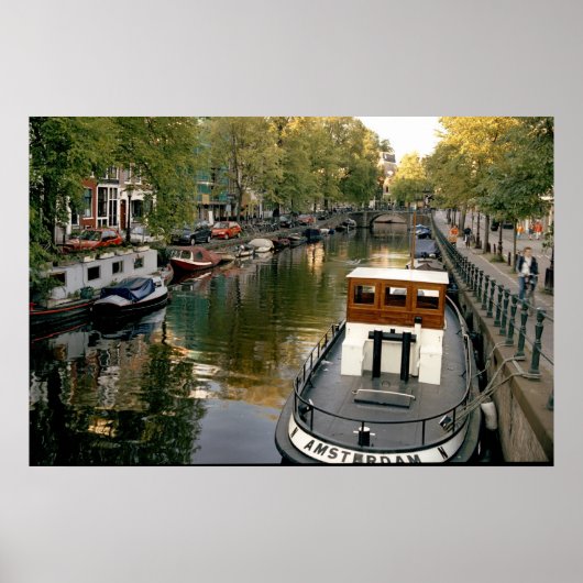 Poster Canal d'Amsterdam (Devant)