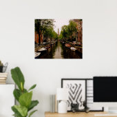 Poster Canal d'Amsterdam (Bureau à domicile)