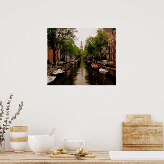 Poster Canal d'Amsterdam (Cuisine)