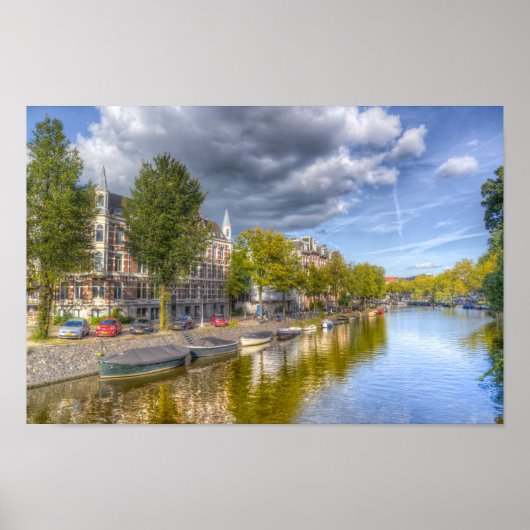 Poster Canal d'Amsterdam (Devant)
