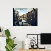 Poster Canal d'Amsterdam (Bureau à domicile)