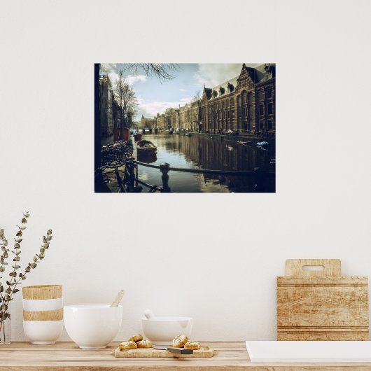 Poster Canal d'Amsterdam (Cuisine)