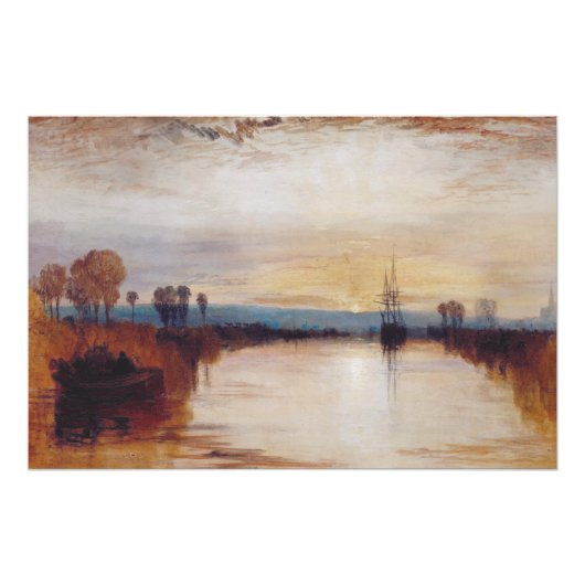 Poster Canal de Chichester par Joseph William Turner (Devant)