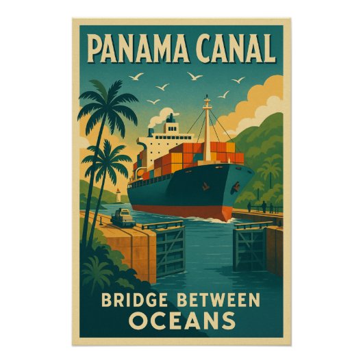 Poster Canal de Panama - Pont entre les océans (Devant)