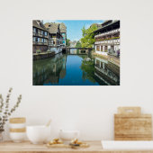 Poster canal de Strasbourg France (Cuisine)
