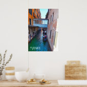 Poster Canal de Venise Gondolas Couvert Skywalk Palazzos (Cuisine)
