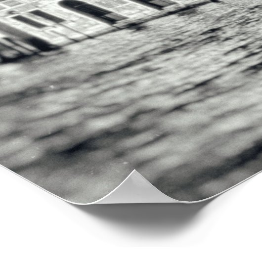 Poster Canal de Venise Voie navigable Italie Bâtiment noi (Coin)