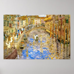 Poster Canal grand de Venise vintage, Italie par