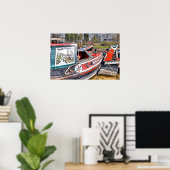POSTER CANAL NARROWBOATS (Bureau à domicile)