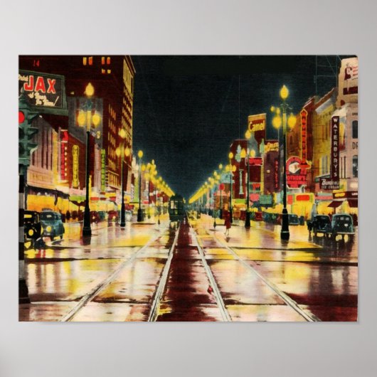Poster "Canal Street" Nouvelle-Orléans (Devant)