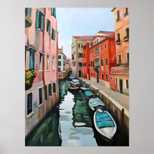Poster Canal vénitien peinture originale (Devant)