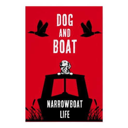 Poster Canalbateau Narrowboat Vie (Devant)