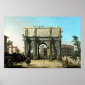 Poster Canaletto Vue italienne de l'Arc de Constantin (Devant)