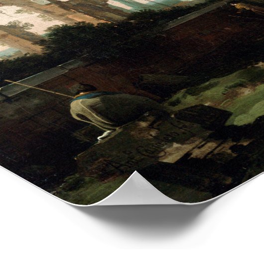 Poster Canaletto Vue italienne de l'Arc de Constantin (Coin)