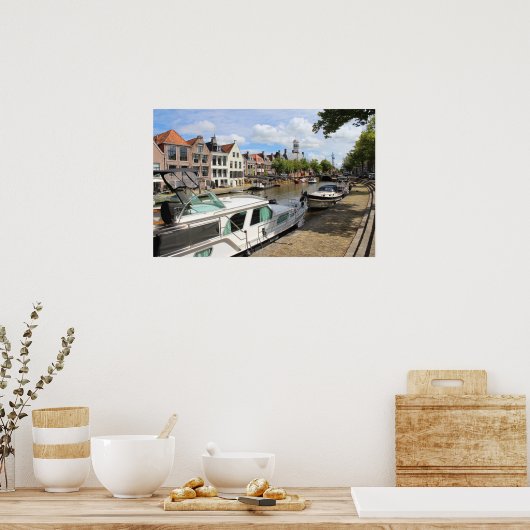 Poster Canalside View, Dokkum, Pays-Bas (Cuisine)