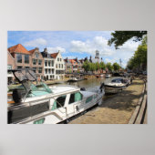 Poster Canalside View, Dokkum, Pays-Bas (Devant)