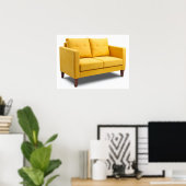 Poster Canapé jaune (Bureau à domicile)