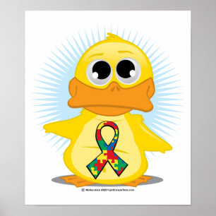 Poster Canard à ruban pour l'autisme