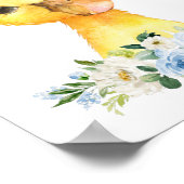 Poster Canard, Animaux De Ferme, Fleurs Bleues, Garçon (Coin)