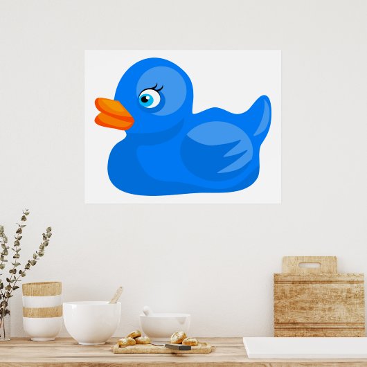Poster Canard bleu en caoutchouc (Cuisine)