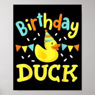 Poster Canard d'anniversaire Enfants Filles Garçons Canar