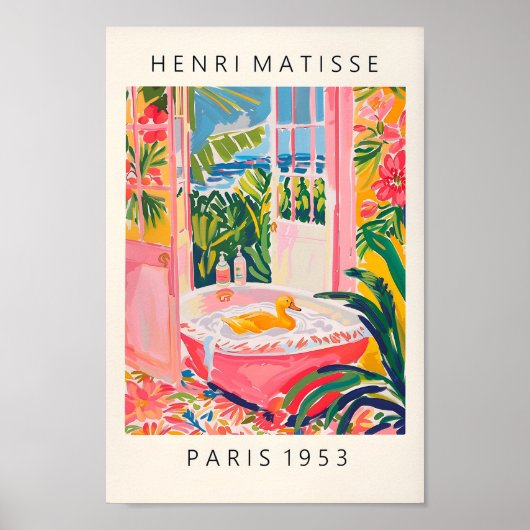 Poster Canard Dans La Baignoire Drôle Poster, Bain Wall A (Devant)