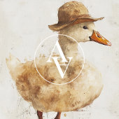 Poster Canard dans le chapeau Peinture Caneton fantaisist