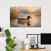 Poster Canard des marais | Art de la faune côtière | Affi (Bureau à domicile)
