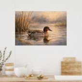 Poster Canard des marais | Art de la faune côtière | Affi (Cuisine)