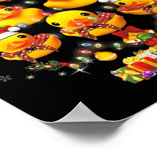 Poster Canard en caoutchouc Arbre de Noël Xmas Lumière en (Coin)