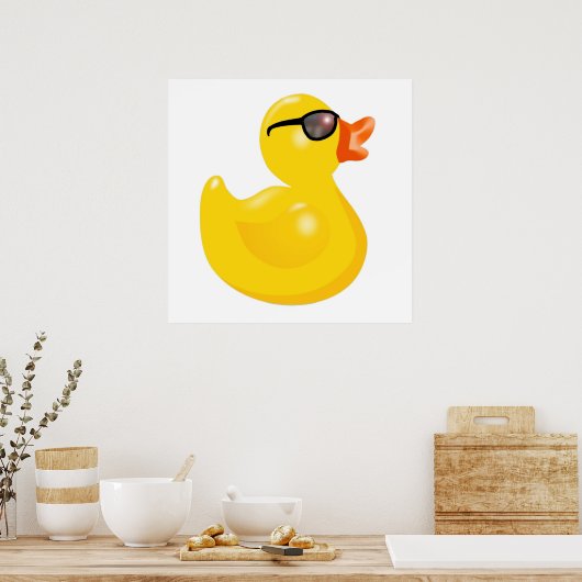 Poster Canard En Caoutchouc Avec Glaces Solaires Canard E (Cuisine)