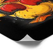 Poster Canard en caoutchouc boxeur avec gants de boxe Kic (Coin)