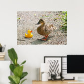 Poster Canard en caoutchouc et canard mère (Bureau à domicile)