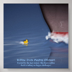 Poster Canard en caoutchouc Jouer au poulet