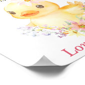 Poster Canard en caoutchouc personnalisé Premier annivers (Coin)