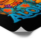 Poster Canard en caoutchouc tropical Lei hawaïen Aloha Ca (Coin)