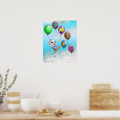 Poster Canard et ballons (Cuisine)