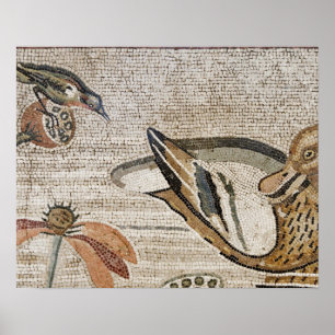 Poster Canard et oiseau, mosaïque du Nil, Chambre du