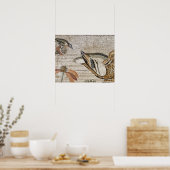 Poster Canard et oiseau, Mosaïque du Nil, Maison de la Fa (Cuisine)