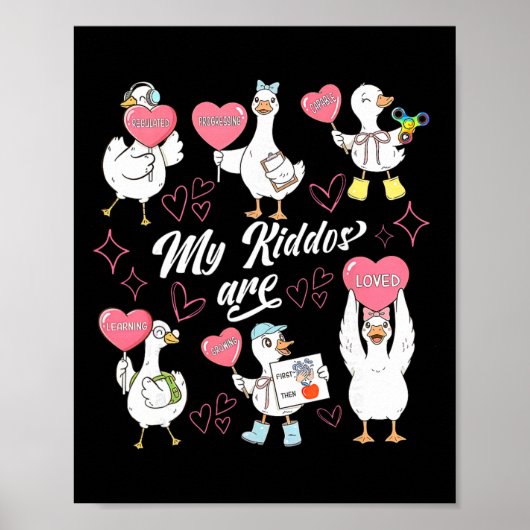 Poster Canard idiot rétro Saint-Valentin A Analyse du com (Devant)