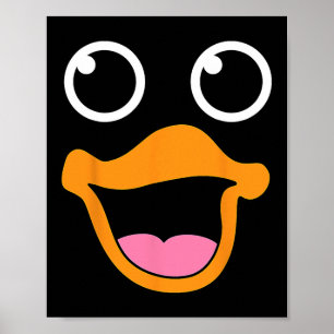Poster Canard Jaune Visage Halloween Costume animal pour 