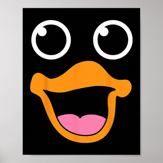 Poster Canard Jaune Visage Halloween Costume animal pour (Devant)