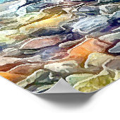 Poster Canard mandarin coloré au lac (Coin)