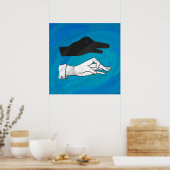 Poster Canard noir sur bleu (Cuisine)