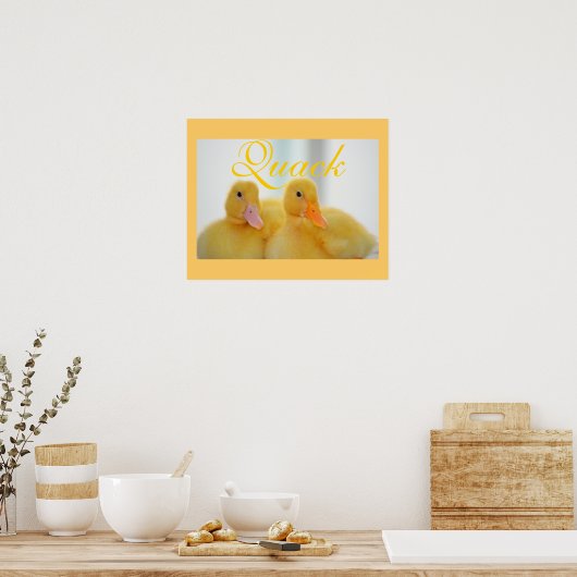 Poster Canard Oiseau Animal Mignon Poulet Coince (Cuisine)