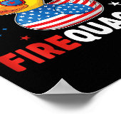 Poster Canard patriotique drôle de pétard Pun Indépendanc (Coin)