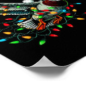 Poster Canard Père Noël Volant Avec Lumières De Noël Chas (Coin)