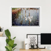 Poster Canards à quai tous (Bureau à domicile)